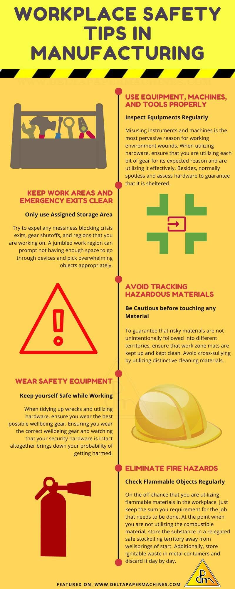 Workplace Safety Tips In Manufacturing #infographic - Visualistan